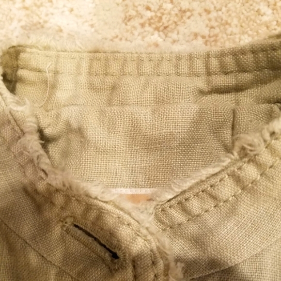 Beige, Vintage-like Light 100% Linen Jacket - Picture 7 of 9